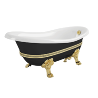 BELLA DECOR Ванна 170x81xH74 см. на лапах "MIGLIORE", черная