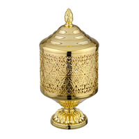 LUXOR Баночка на ножке средняя, H25xD12 см. ажурная с крышкой