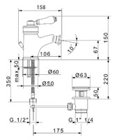 ERMITAGE Смеситель для биде ML.ERM-7023.BI