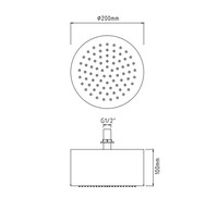 LATINO Верхний душ H200 D200 mm.